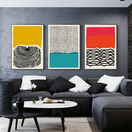 Wall Art Canvas Painting Home Decoration Modern Multicolored Abstract Geomotric Picture Prints Nordic Posters Modern Living Room Peaceful Pleasures Health and Wellness
