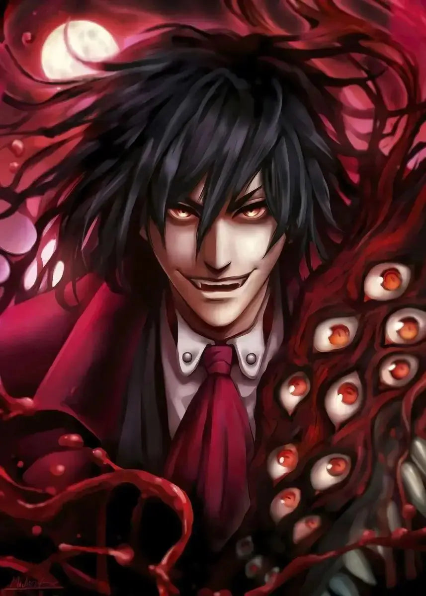 Horror Anime Hellsing Ultimate Posters Manga Canvas Painting Prints Wall Art Mural for Living Room Study Home Decor Peaceful Pleasures Health and Wellness 6 50x70cm Unframed