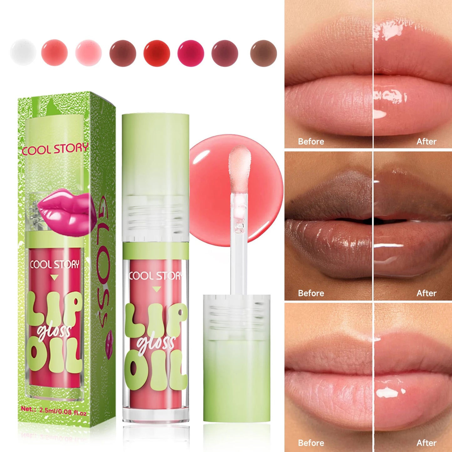 Crystal Jelly Lip Gloss & Lip Oil | Mirror Shine Non-Sticky