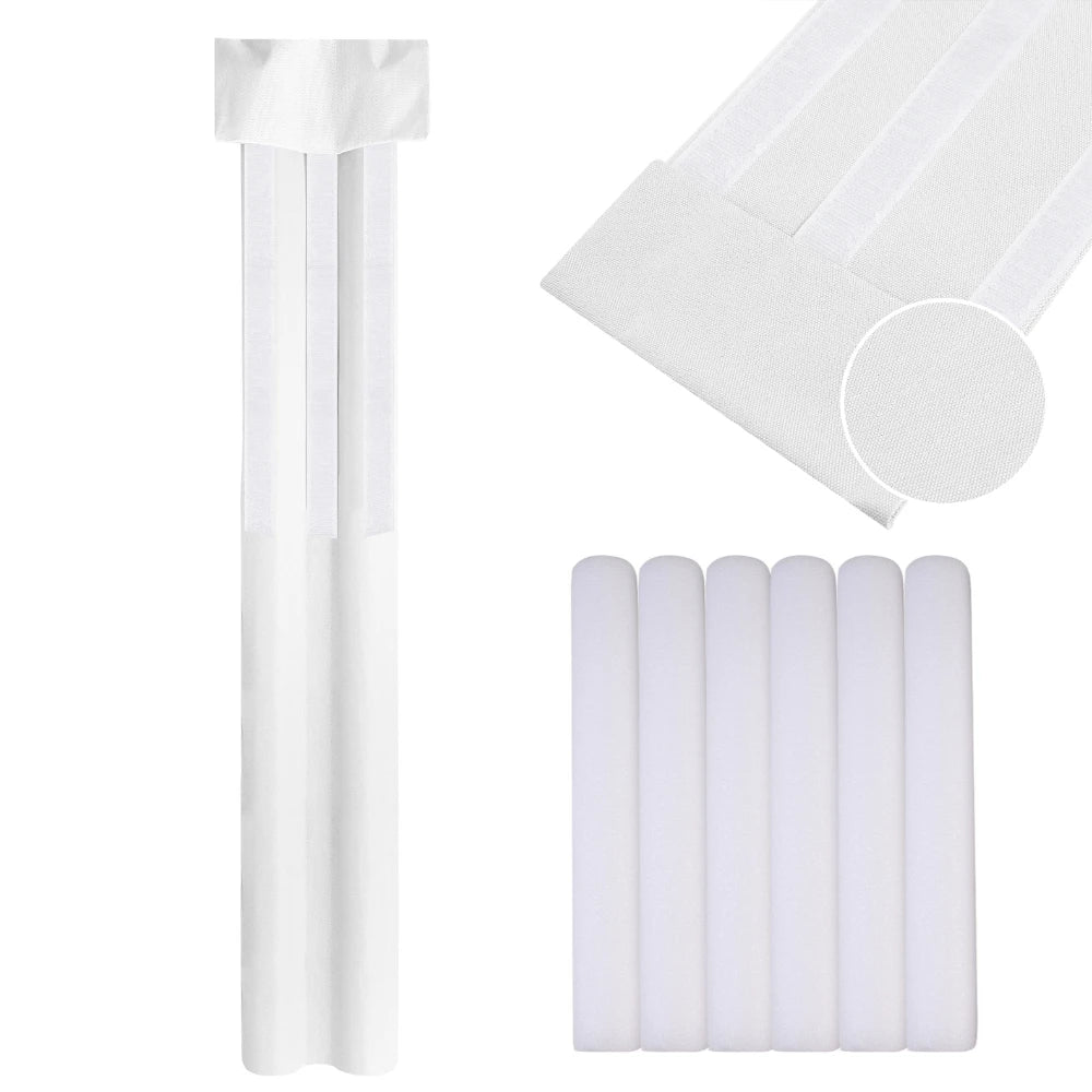 Large Door Draft Stopper for Bottom of Doors 30/32/36” Under Door Sweep Noise Blocker Gap Stoppers Door Seal Guard Draft Stopper Peaceful Pleasures Health and Wellness White 30inch(76CM)