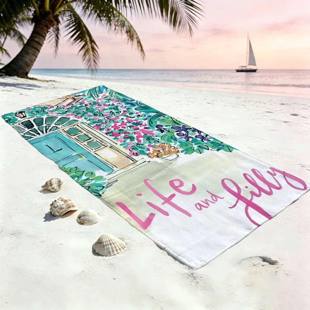 Quick-Dry Beach Towel | Soft Pool Travel Gym Towel Quick-Dry Beach Towel Peaceful Pleasures Health and Wellness