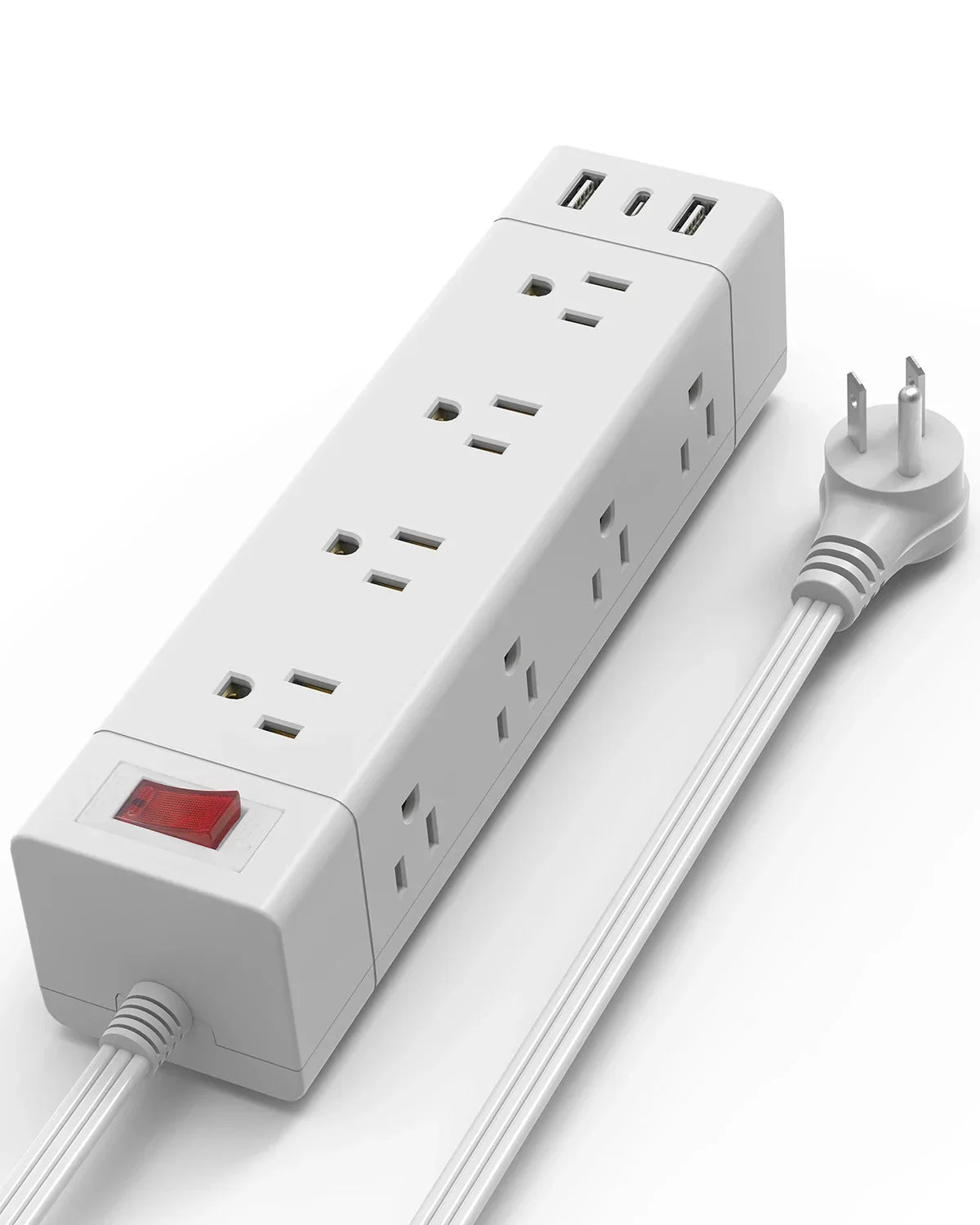 PASSUS 3-Way Power Strip with PD20W Fast Charging & Safety Switch Peaceful Pleasures Health and Wellness