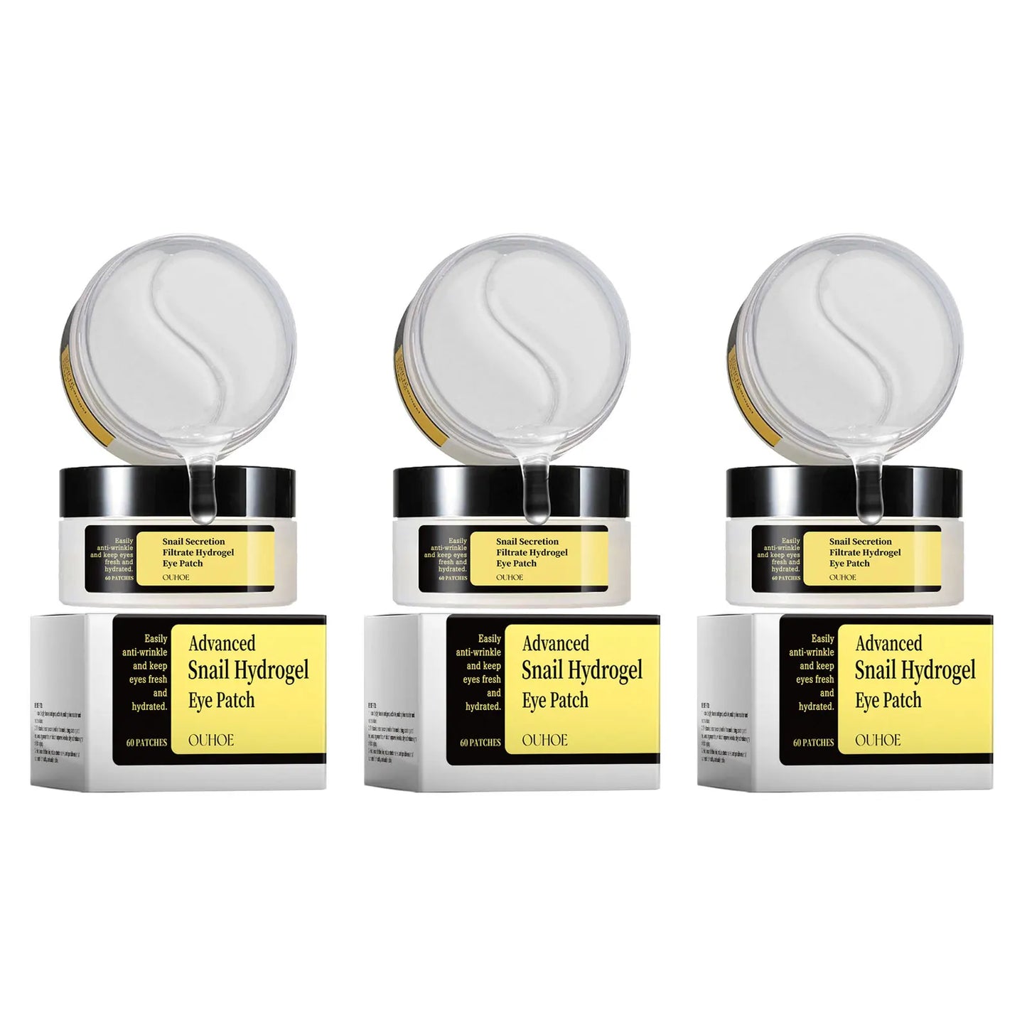 Snail Firming Eye Patches – Moisturizing & Brightening 60pc