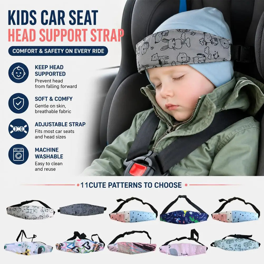 Infant Baby Car Seat Head Auto Sleeping Headrest Support Children Belt Fastening Belt Adjustable Sleep Positioner Baby Saftey Peaceful Pleasures Health and Wellness