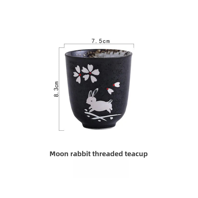 Japanese Style Ceramic Cup Hand Painted Home Tea Cup Japanese Cuisine Ceramic Coffee Peaceful Pleasures Health and Wellness A teacup