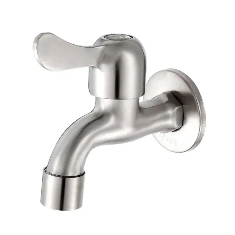 304 Stainless Steel Wall Mount Single Cold Faucet | Matte Finish