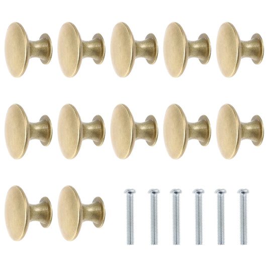 12Pcs Kitchen Cabinet Handles Brass Drawer Small Knobs Door Cupboard Wardrobe Drawer Door Knobs Cupboard Cabinet Pull Handles Peaceful Pleasures Health and Wellness