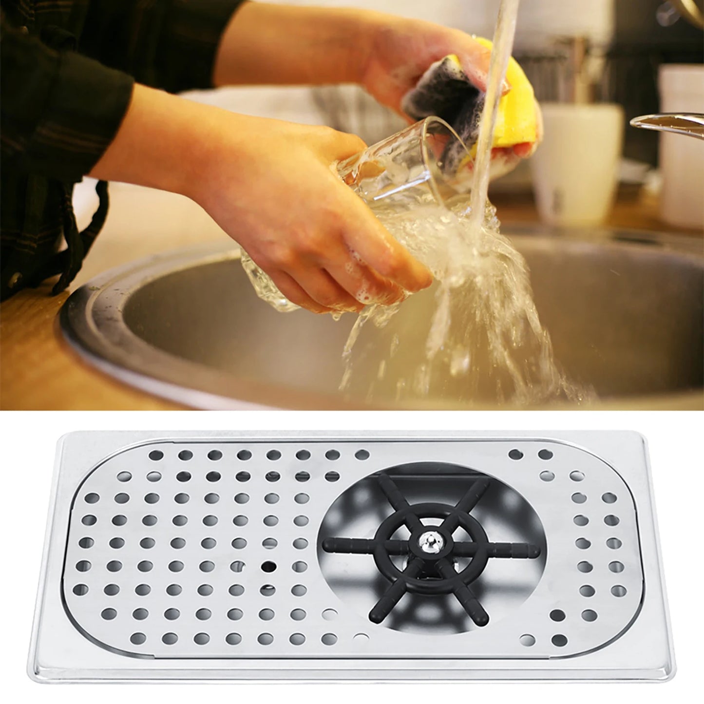 201 Stainless Steel Milk Tea Cup Washer Cleaner Glass Rinser G1