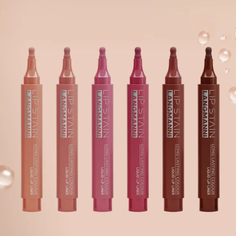Matte Liquid Lip Liner Pencil – Waterproof 6-Color Lipliner