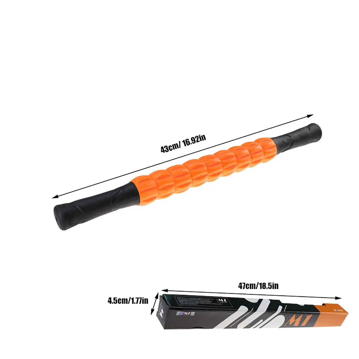 Gear Massage Stick Yoga Deep Muscle Relaxation Massage Shaft Personal Training Fascia Roller Plastic Roller Stick Shaft Fitness Peaceful Pleasures Health and Wellness