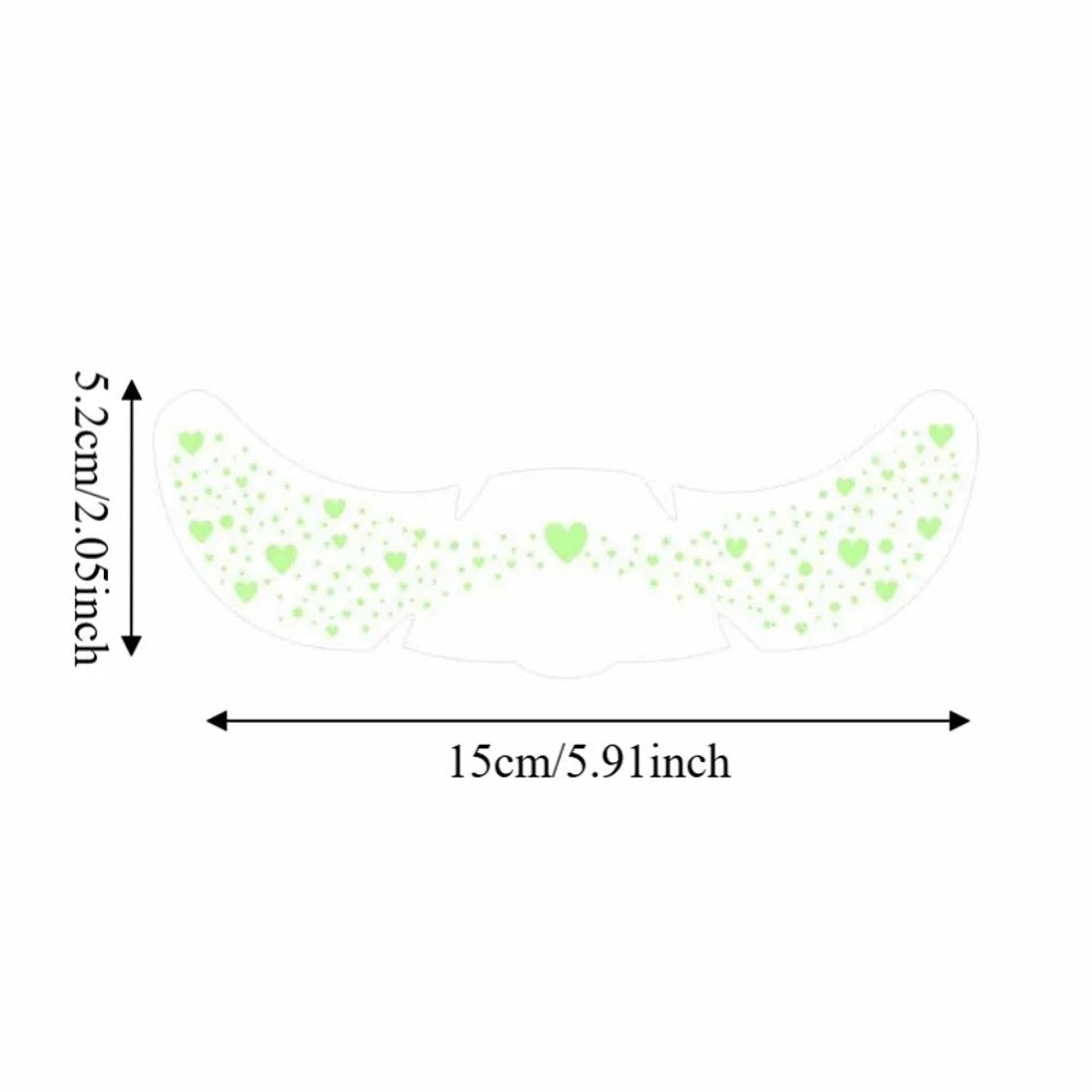 Luminous Temporary Face Tattoo Stickers – Stars & Hearts