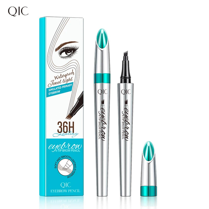 4 Points Eyebrow Pen 5 Colors Liquid Brow Pencil Dark Brown Microblading Eyebrow Pencil Waterproof Eyebrow Tattoo Pen Cosmetics Peaceful Pleasures Health and Wellness