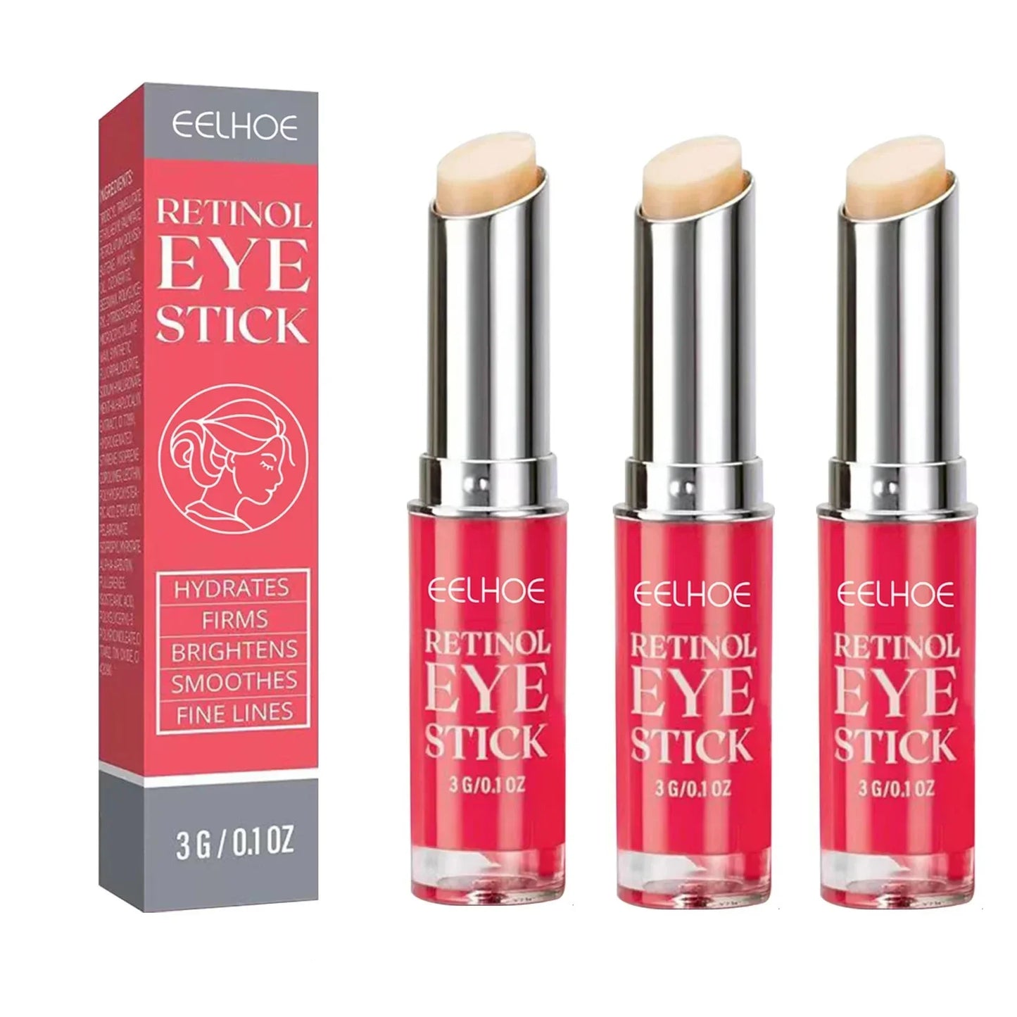 Retinol Eye Cream Stick – Dark Circles & Fine Line Repair Peaceful Pleasures Health and Wellness 3pcs