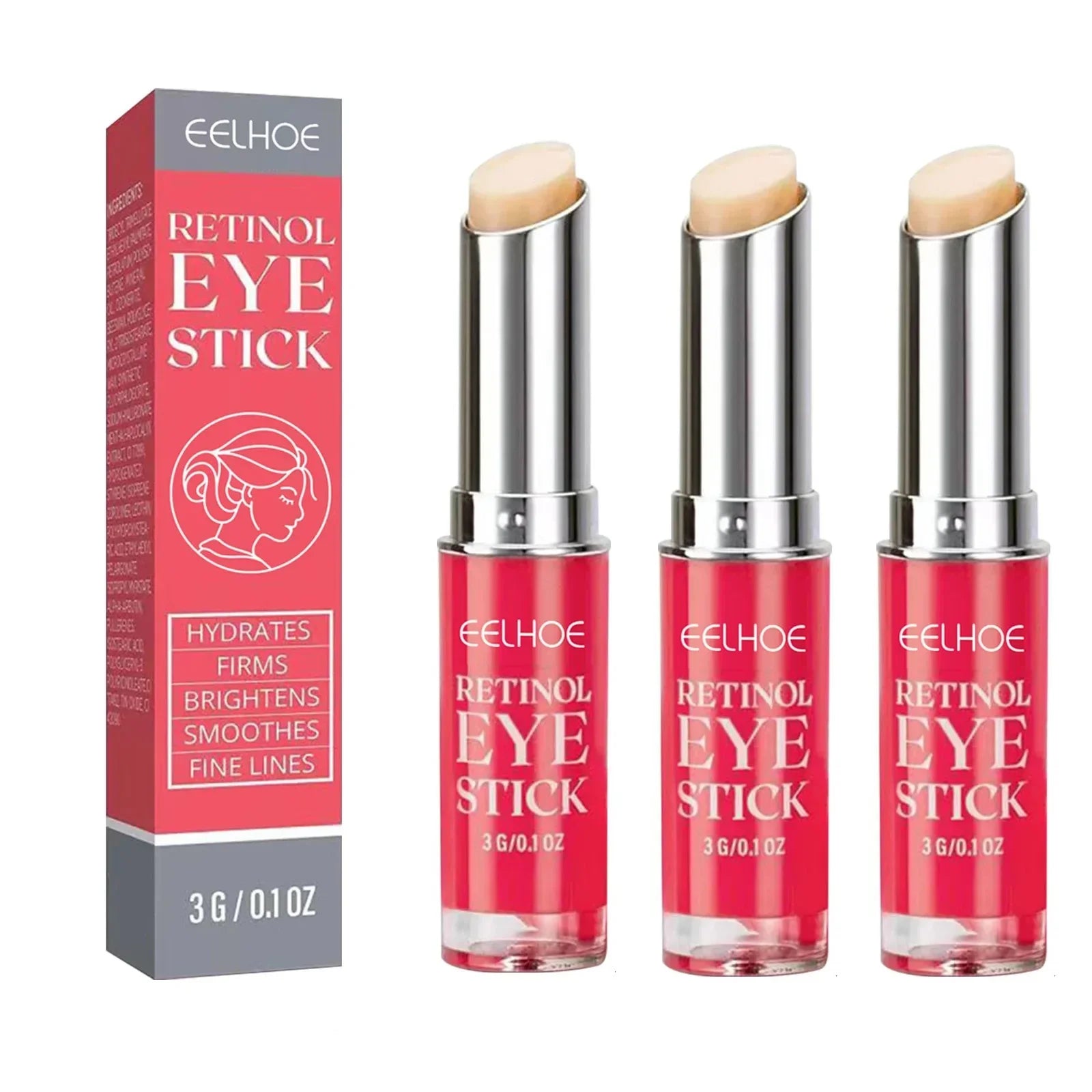 Retinol Eye Cream Stick – Dark Circles & Fine Line Repair Peaceful Pleasures Health and Wellness 3pcs