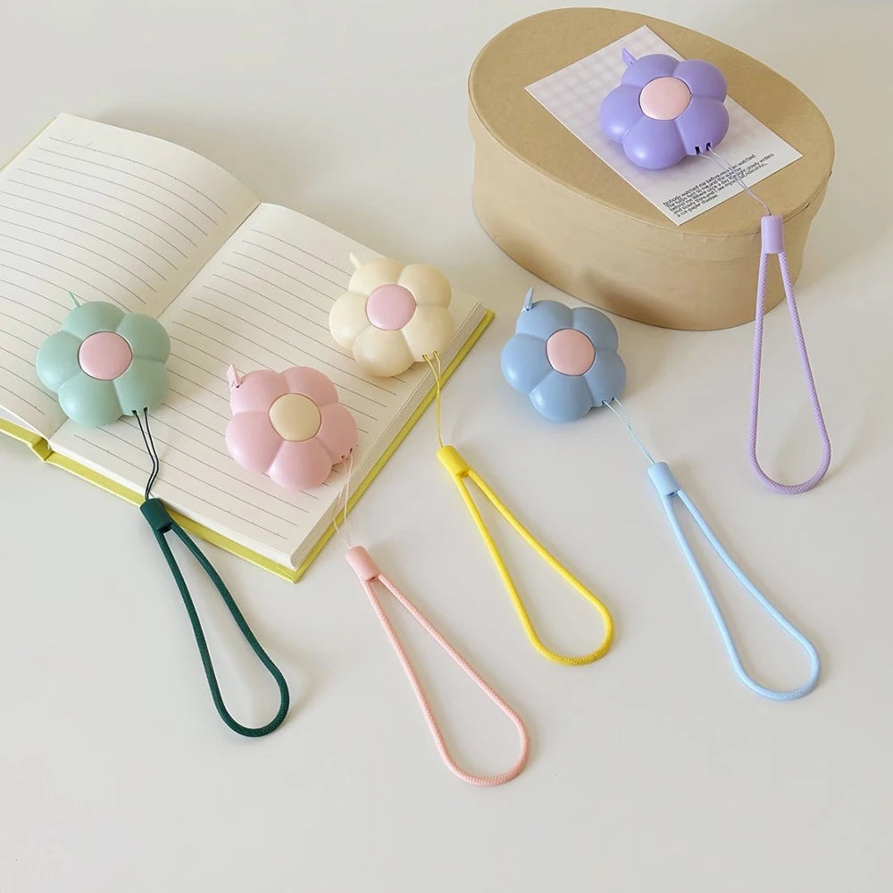 Petal Shaped Mini Tape Measure Portable Automatic Retractable Soft