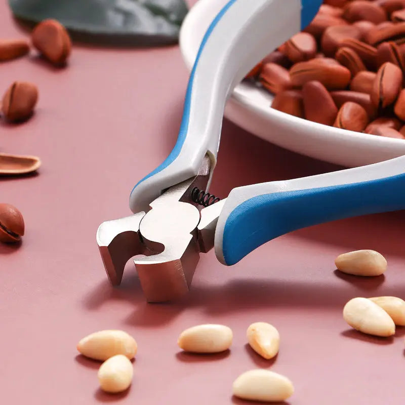 Shell Peeler Pine Nut Pliers Pine Nut Whole Piece Peeler Nut Pliers Household Artifact Melon Seed Clamp Opening Tool Practical Peaceful Pleasures Health and Wellness blue
