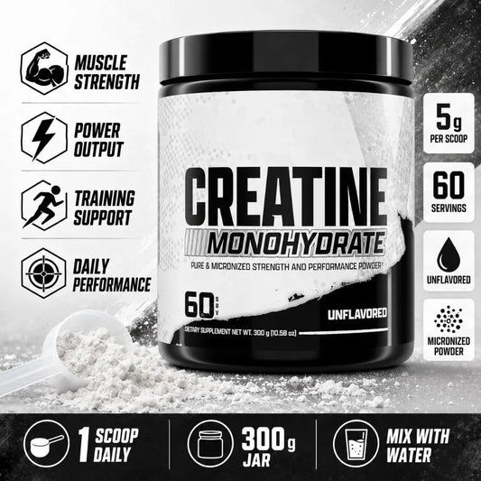 Pure Micronized Creatine Monohydrate Powder 300g | 5g Serving Creatine Supplement Peaceful Pleasures Health and Wellness