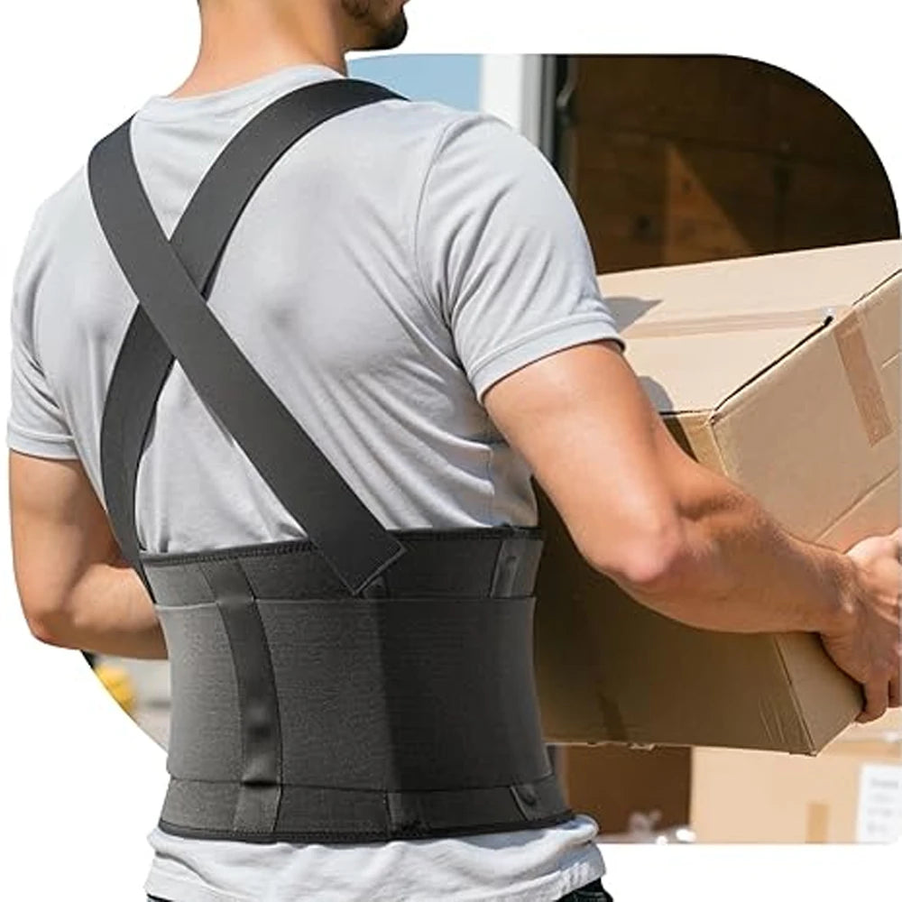 Heavy Duty Back Brace for Lifting - Lower Back Pain Relief & Support for Men & Women - Work, Gym Sport - Breathable & Adjustable Peaceful Pleasures Health and Wellness