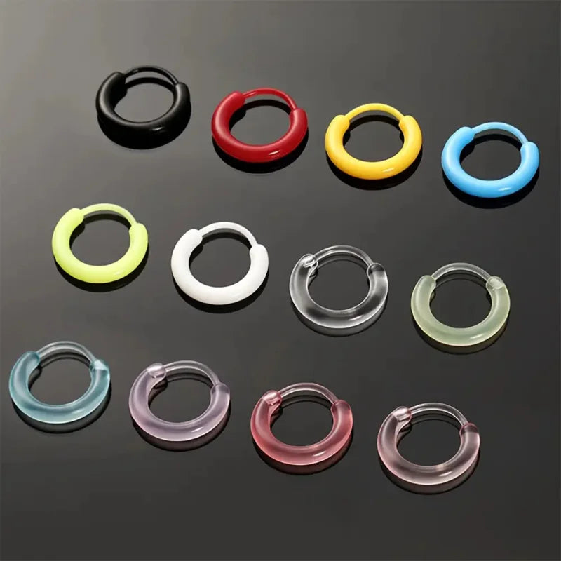 8-Pack Mixed Color Anti-Allergy Resin Earrings Peaceful Pleasures Health and Wellness