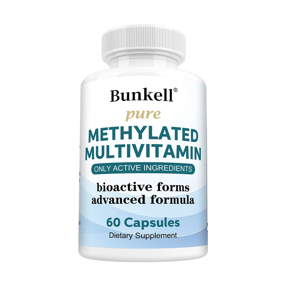 High-Potency Methylated Multivitamin - Whole Food, B-Complex, Hair Skin Energy, Stress, Immune & Maintain Heart Health Support Peaceful Pleasures Health and Wellness 60 count-1 bottle