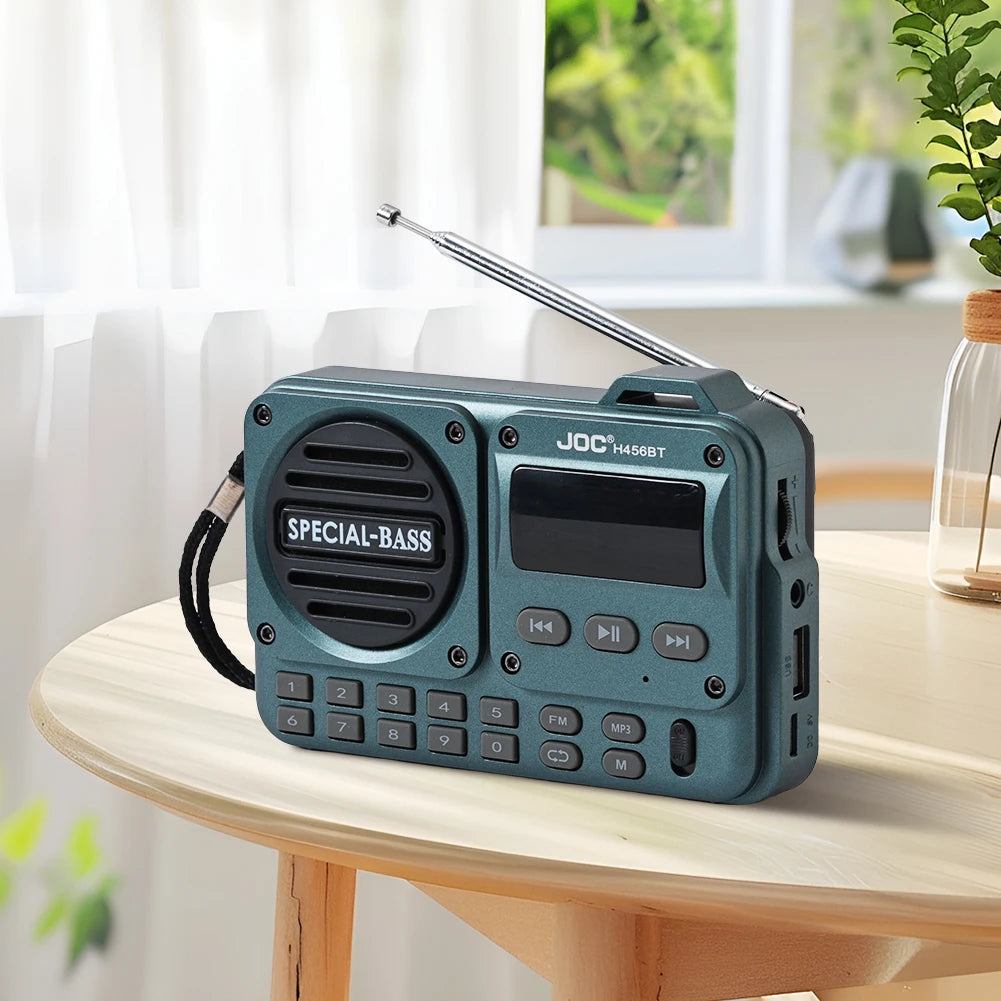Portable FM Radio Bluetooth 5.4 Speaker LED Display | Senior Gift