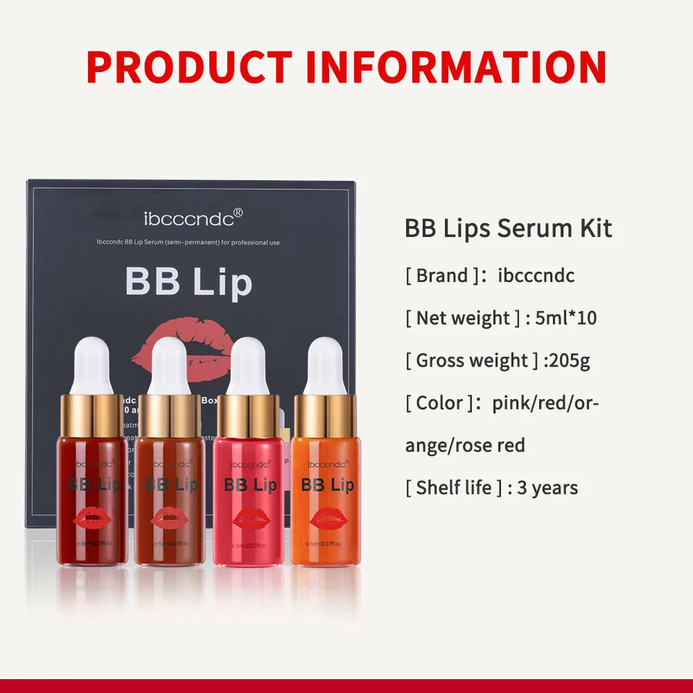 BB Lips Serum Starter Kit Lip Coloring Moisturizing Treatment Makeup Set New High Quality Semi Permanent Makeup Peaceful Pleasures Health and Wellness