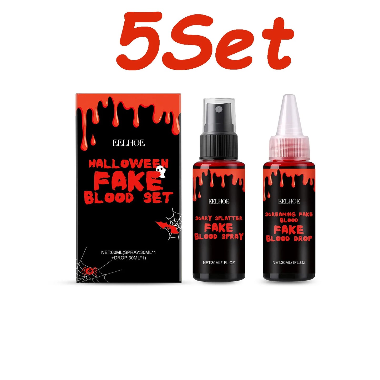 Halloween Fake Blood Set – Drip & Spray Special Effects Kit