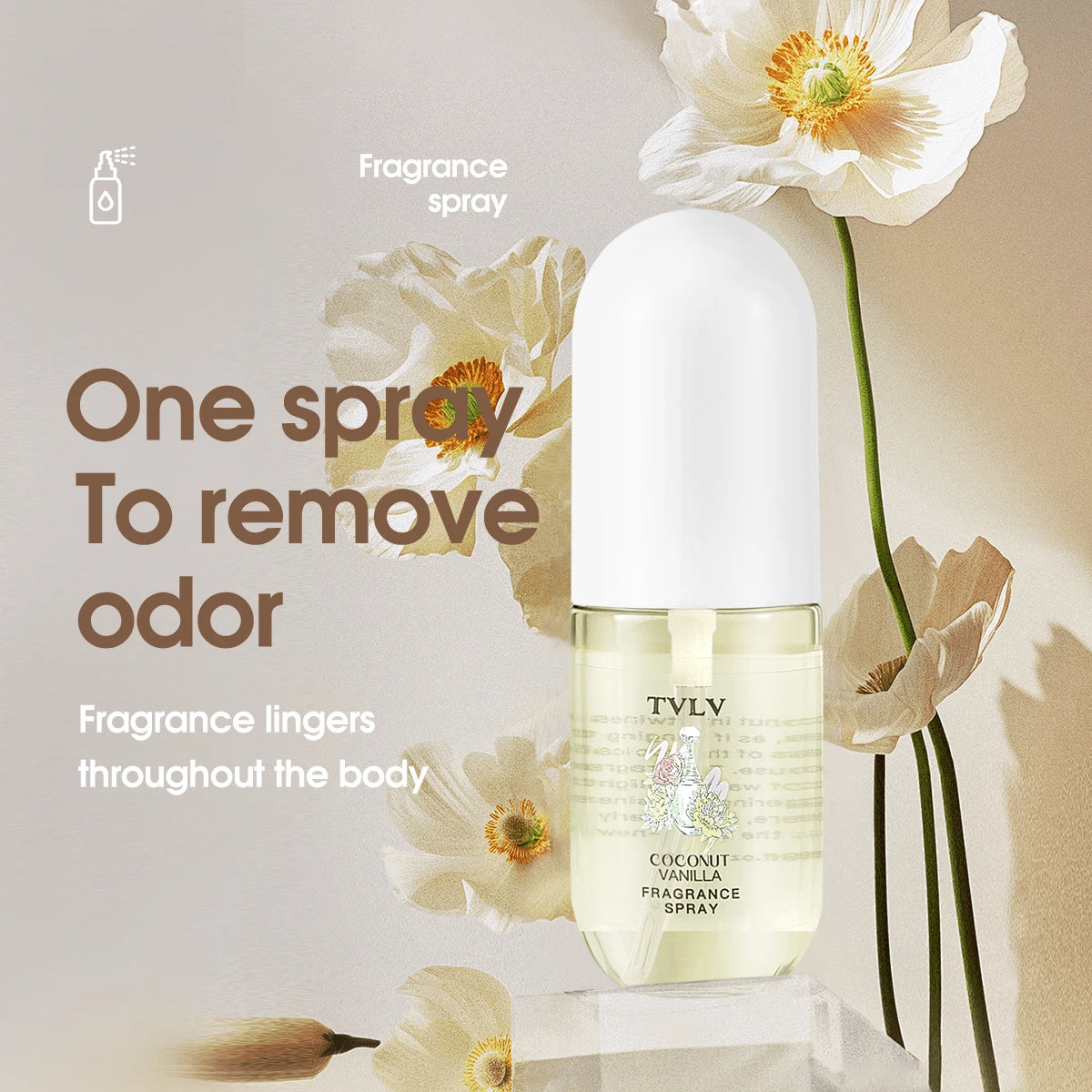 Alcohol-Free Coconut Rose Fragrance Spray 50ml | Floral EDT