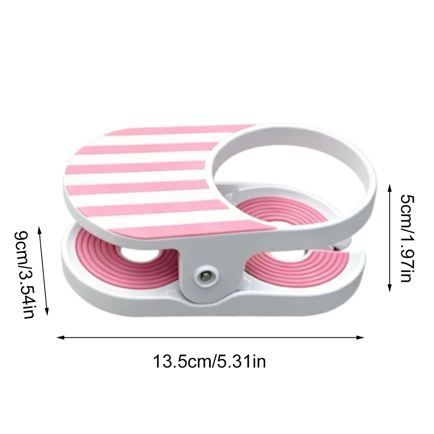 Drinking Cups Holder Clip Easy To Install Chair Desk Bottle Cup Stand Striped Pattern Portable Holder Clips for Home & Office Peaceful Pleasures Health and Wellness Pink