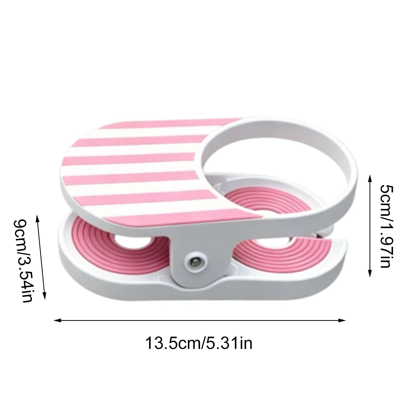 Drinking Cups Holder Clip Easy To Install Chair Desk Bottle Cup Stand Striped Pattern Portable Holder Clips for Home & Office Peaceful Pleasures Health and Wellness Pink
