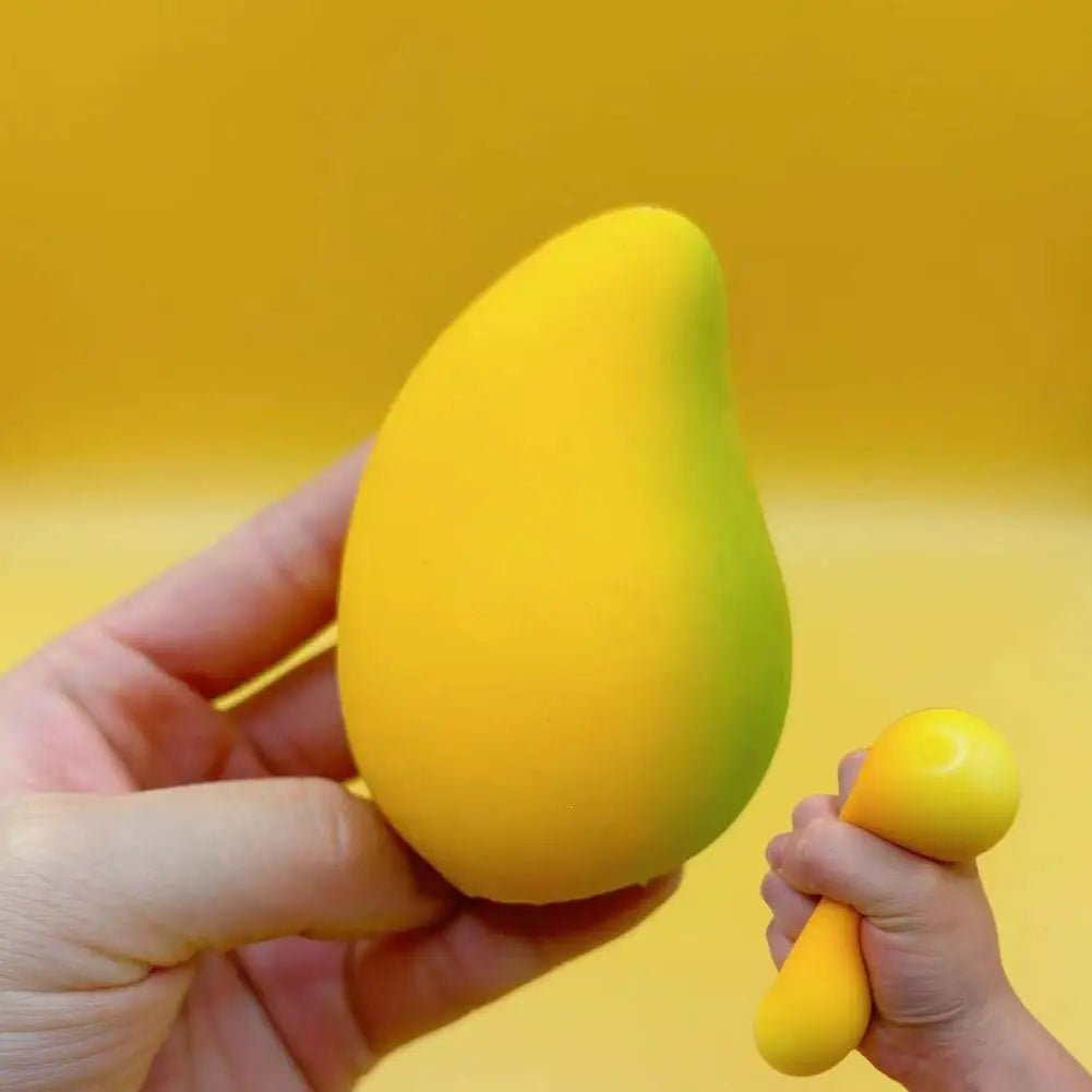 Cute Mango Stress Relief Toy Portable Soft Squeeze Fruit Fidget Toy for Office School Anti-Anxiety Sensory Toy Adults Anxiety R Peaceful Pleasures Health and Wellness