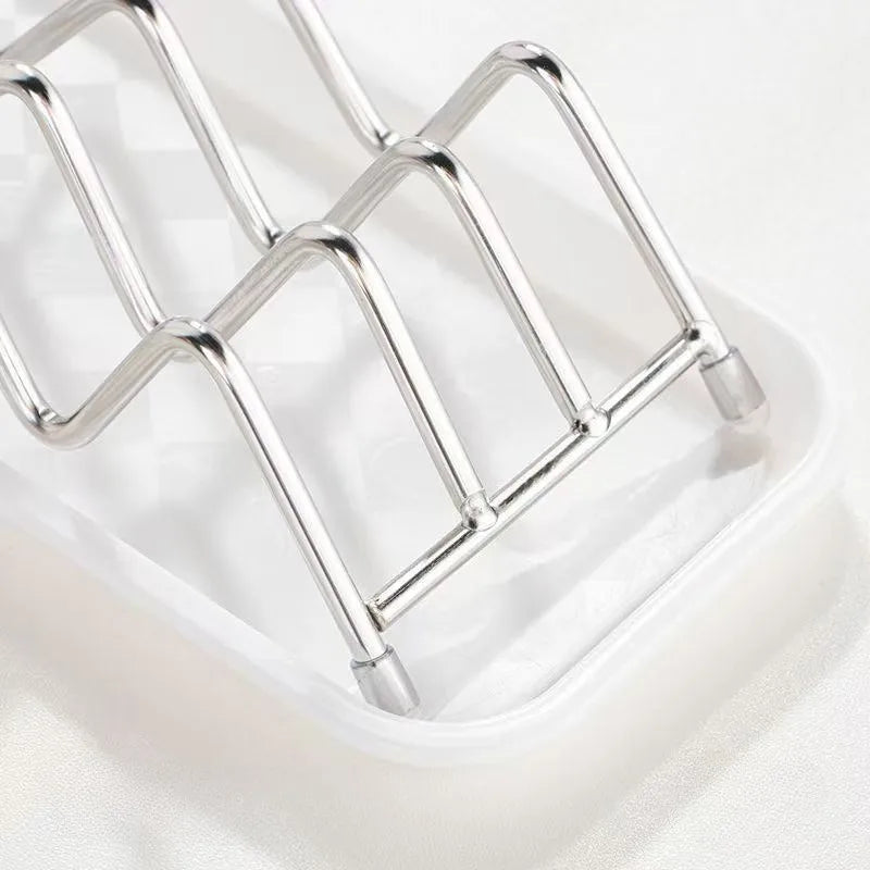 Stainless Steel Drainage Soap Dish | Anti-Slip Bar Soap Holder