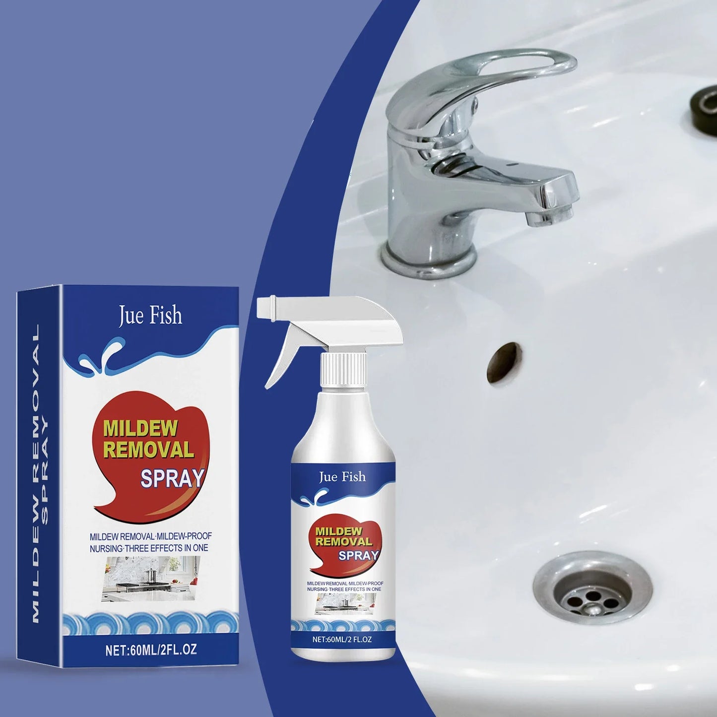 Mildew Removal Spray – Tiles, Bathtubs & Mould Cleaner 60ml