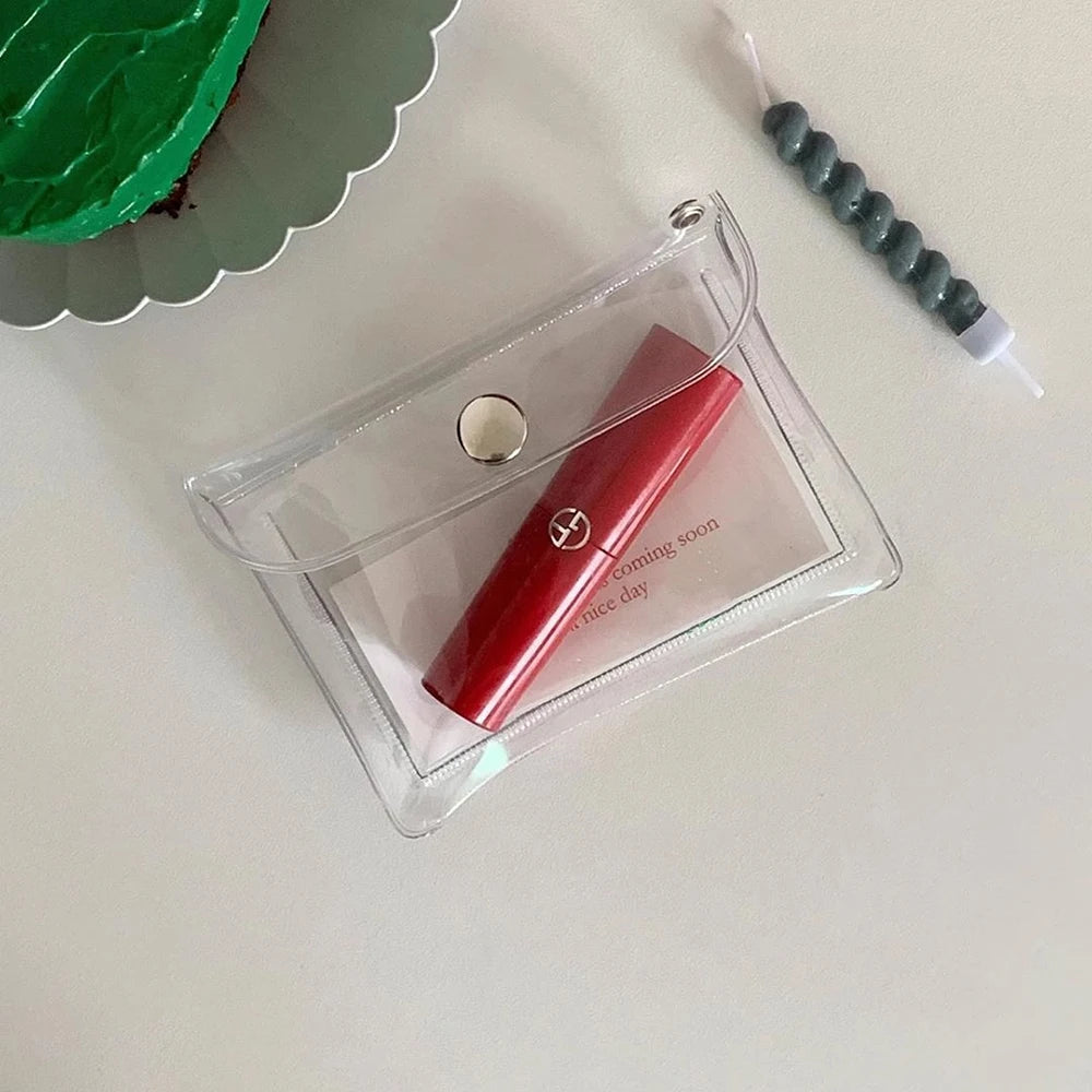 Creative Transparent Card Bag Simple DIY Storage Mini Button Portable