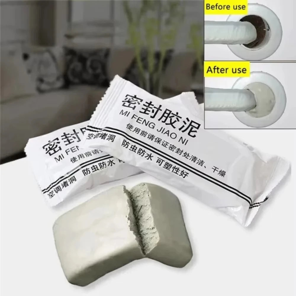 1-20pcsWall Hole Sealant Sewer Pipe Waterproof Rubber Mastic Mud Household Tools Caulk Air Conditioner Hole Plug Filler Cement Peaceful Pleasures Health and Wellness