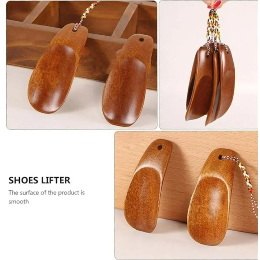 Portable Wooden Mini Shoe Horn – Lightweight Travel Shoe Lifter