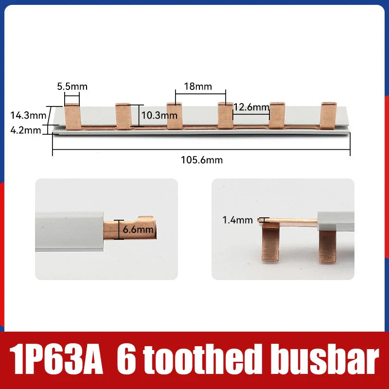 Copper Busbar Terminal Block 63A – MCB DZ47 Circuit Breaker Pin