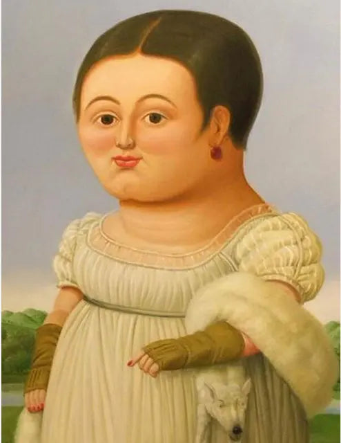 Fernando Botero Famous Oil Painting Fat Couple Dancing Posters Canvas Painting Living Room Wall Mural Picture Decoration Peaceful Pleasures Health and Wellness 28 40x50cm Unframed