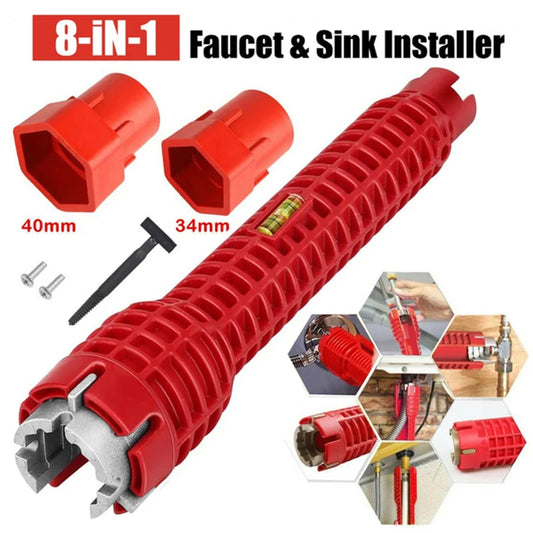 8-in-1 Faucet & Sink Installer Wrench | Plumbing Spanner Tool