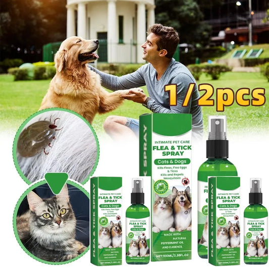 100ml Pet Insect Repellent Dog Cat Hair Skin Insect Repellent Spray Daily Gentle Care Agent Repel Fleas Mites Pet Cleaning Spray Peaceful Pleasures Health and Wellness