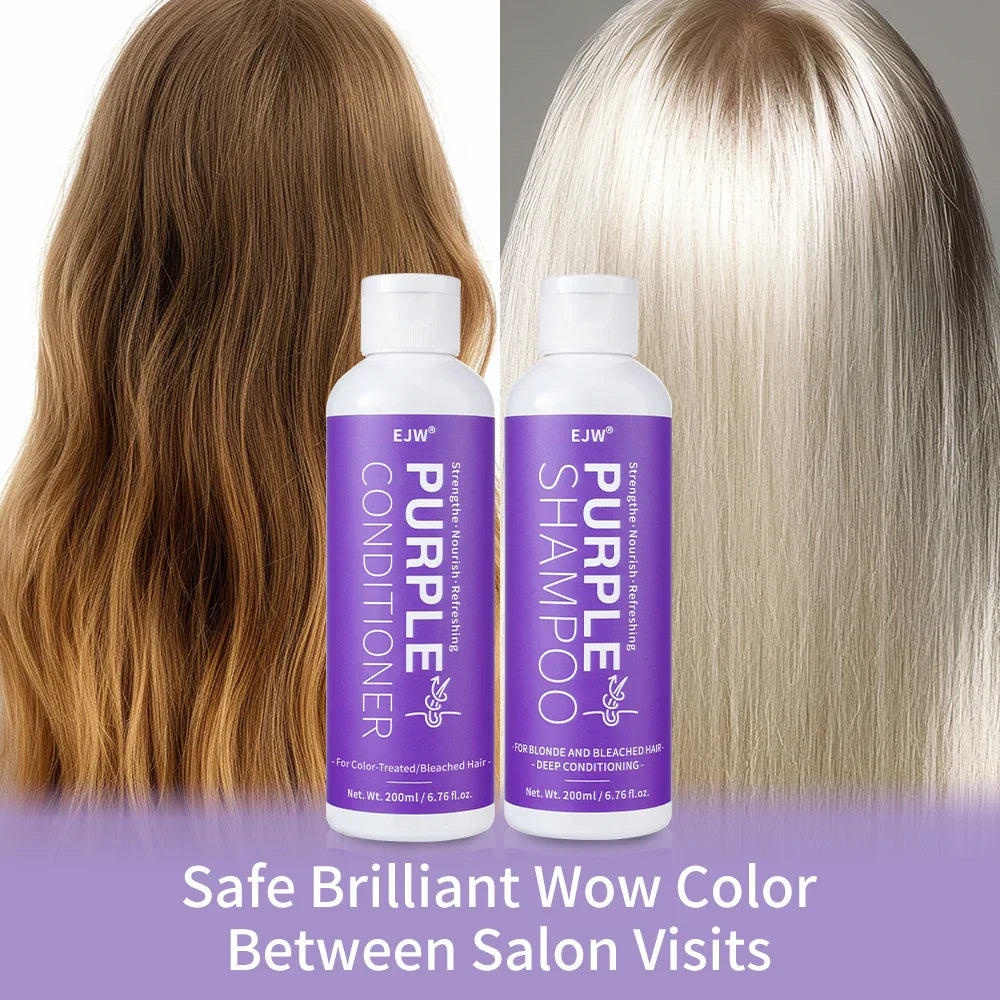 Purple Shampoo & Conditioner Set – Blonde, Gray & Color-Treated