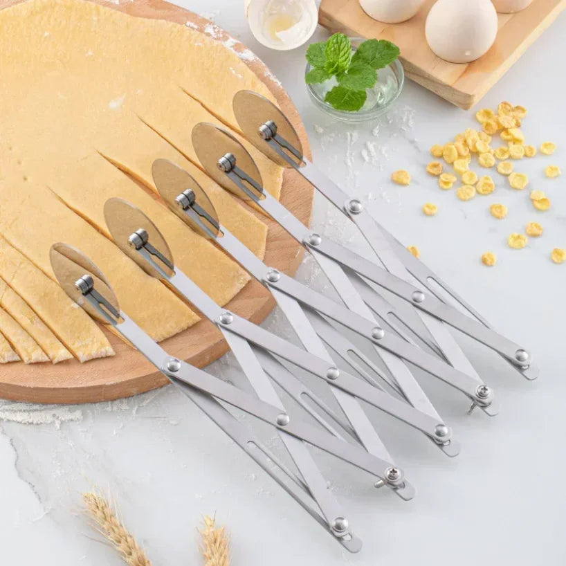 3/5/7 Wheel Dough Divider Cutter | Stainless Steel Pastry Roller