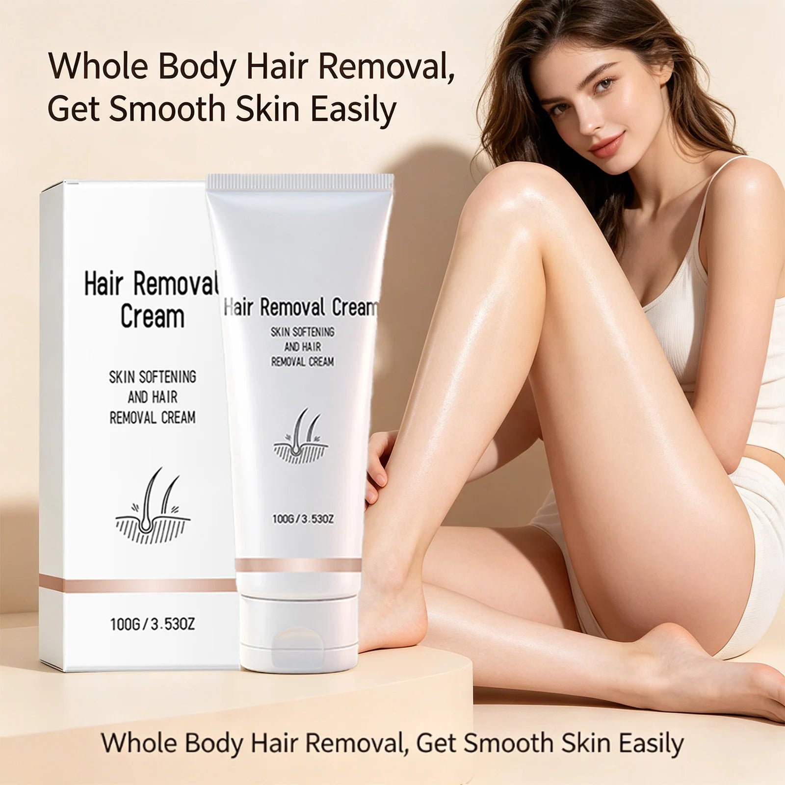 EELHOE Hair Removal Cream – Fast-Acting Depilatory Lotion 100g Hair Removal Cream Peaceful Pleasures Health and Wellness