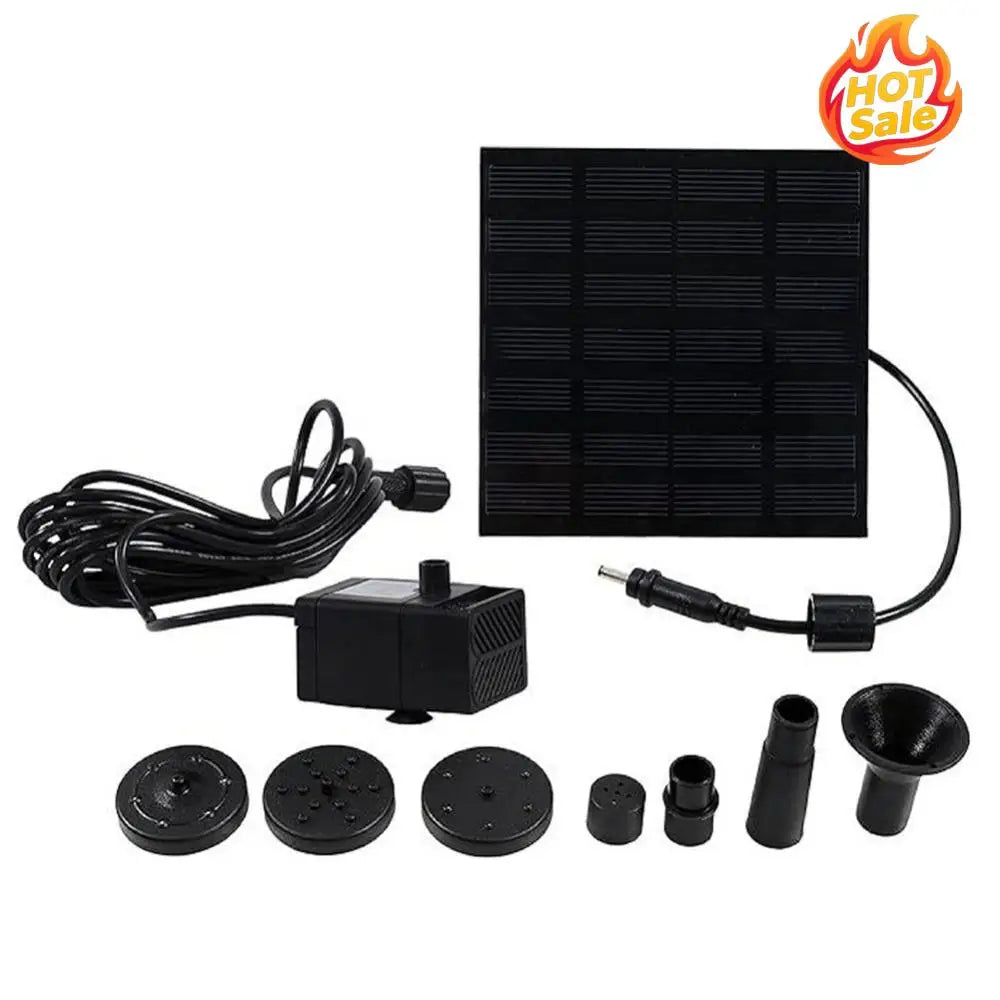 1.4W Solar Floating Fountain – 7 Nozzles | Pond & Bird Bath