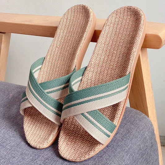 JPNTKY Men's Linen Beach Flip Flops & Indoor Slippers Beach Flip Flops Peaceful Pleasures Health and Wellness GN 44-45