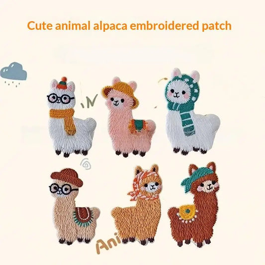 6-Pack Cartoon Llama Embroidered Patches – DIY Fabric Stickers Embroidered Fabric Patch Oasis Select Default Title