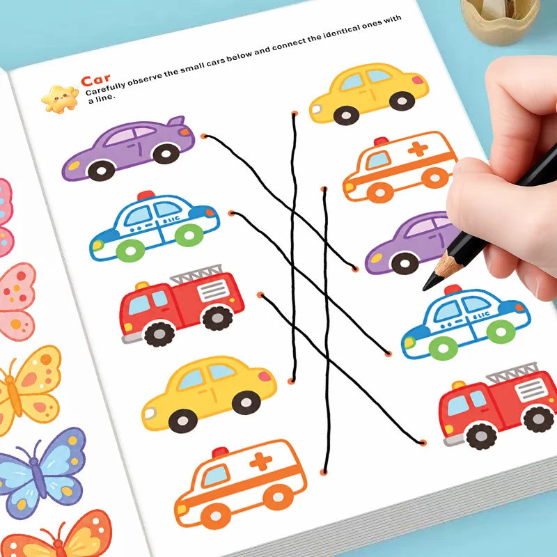 Find Same Matching Workbook 32 Pages Kids Visual Game Preschool