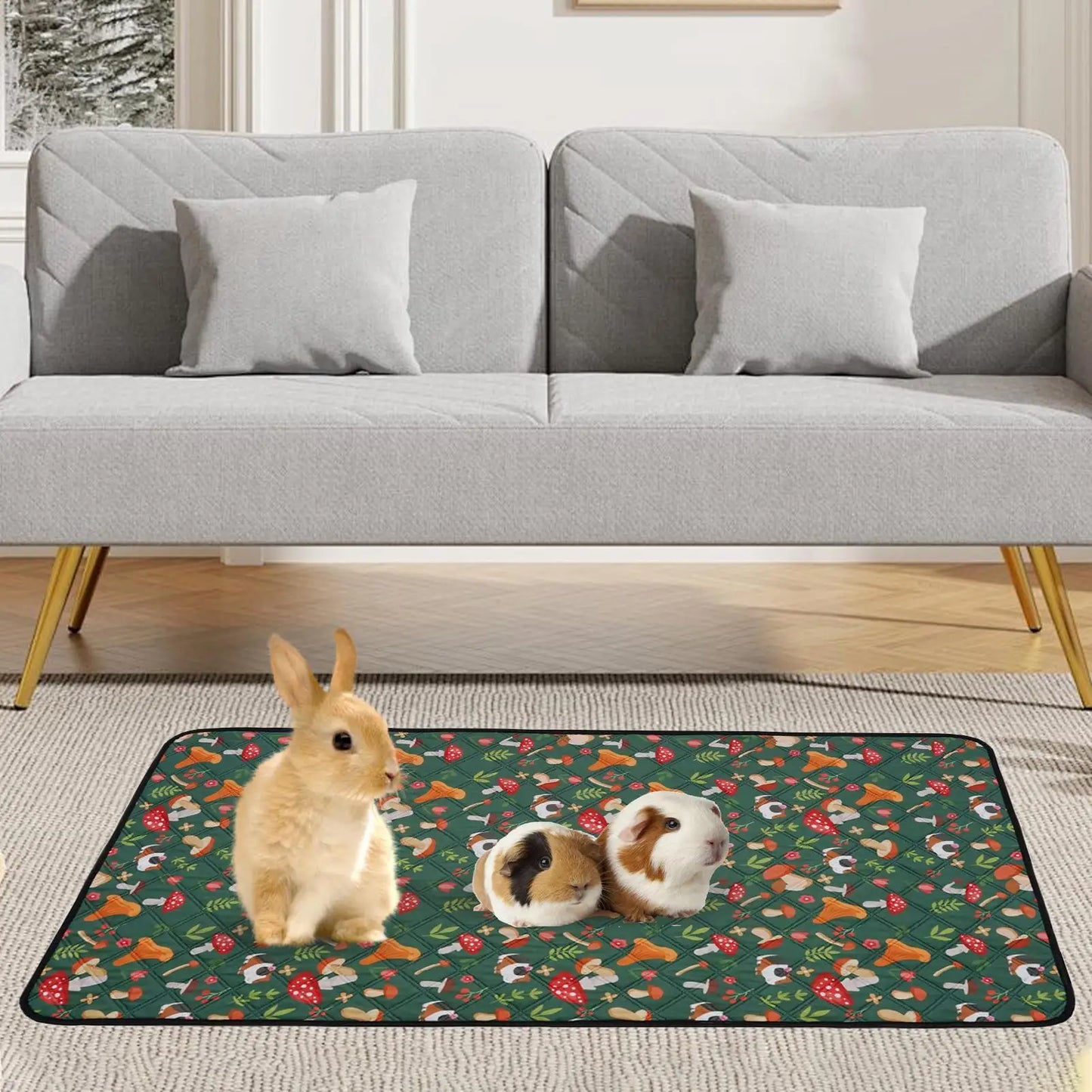 Washable Bunny Floor Mat | Reusable Small Animal Urine Pad