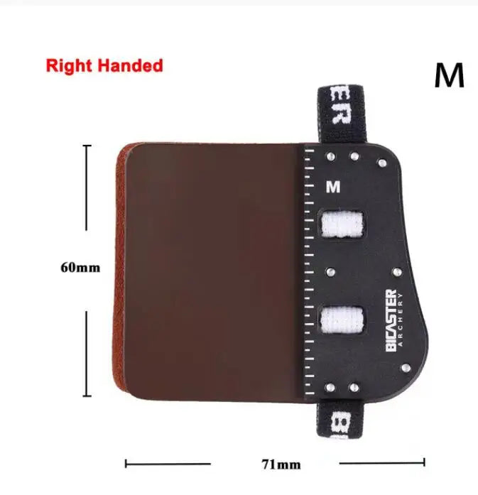 Archery Finger Guards SP3 Barebow Tab LH RH Cowhide Aluminum Plate L