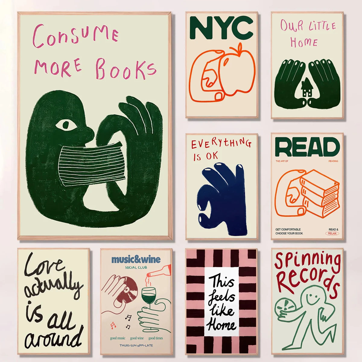 Read More Books Abstract Canvas Wall Art Print | Unframed